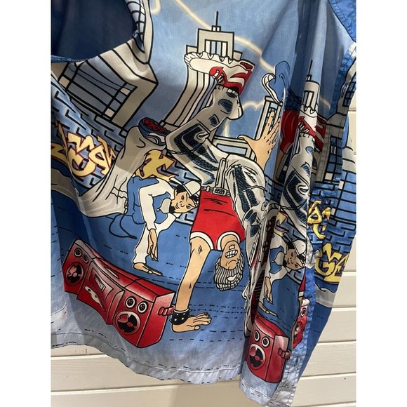 VTG one By one youth 14 Anime Mega Boot hip hop line dance boombox Graphic Shirt - Picture 5 of 9